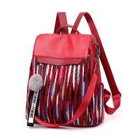 Dalinana Women Casual Patchwork Zipper Closure Travel Backpack Shoulder Bag Backpacks