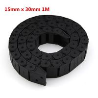 HHY 15mm x 30mm Plastic Open Type Towline Cable Carrier Drag Chain 1M Length