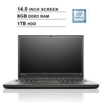 2019 Lenovo Thinkpad T450 14 Inch Business Laptop (Intel Dual Core i5-5300U up to 2.9GHz, 8GB DDR3L RAM, 1TB HDD, Intel HD 5500, WiFi, Bluetooth, Windows 10 Pro) (Renewed)