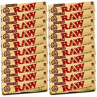 20 x Books Raw Organic Natural Hemp King Size Slim Rolling Paper Cigarette Skin