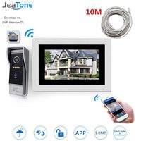 7 inch WiFi IP Video Door Phone Intercom Door Bell Door Speaker Access Control System Touch Screen Motion Detection + 10M Wire