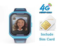 (Include Sim Card) IP67 Waterproof,KKBear 4G LTE GPS Watch for Kids Children, WiFi Phone Call,Video Chat, Real-time Tracking, Geo-Fence Touch Screen Camera SOS Alarm Anti-Lost GPS Activity Tracker