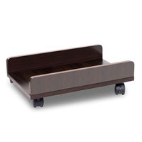 Bestier Computer CPU Stand Cart with Protective Sides CPU Holder with 4 Caster Wheels Under Desk (Brown)