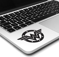 Wonder Woman DC Comic Superhero Trackpad Keyboard Macbook Laptop Vinyl Decal Sticker (Black)