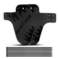 FETESNICE 2 Pcs Mountian Bike Fender,MTB Mudguard,Front and Rear Bicycle Fender,Fits 26", 27.5", 29", Plus Size and Fat Bike Wheel Sizes(Carbon Fiber Veins-Black)