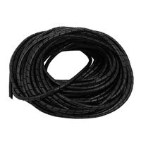 uxcell 3pcs 10M Long 3mm Dia Flexible Cable Wire Wrap Spiral Tube Cord Management Black