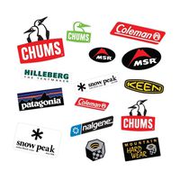 Outdoor Vol.1 Water Resistant Removable UV Protect Decal Sticker 15 PCS for Camping Outdoor Laptiop Suitcase Luggage Skateboard Bike Sticker Pack