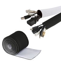 GWHOLE 118" Cable Management Sleeves Neoprene Cable Organizer for TV Computer Office Theater