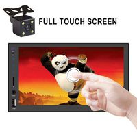 OMV Car Stereo with Bluetooth 7inch Touch Screen Double Din AM-FM Radio for car Audio Player with Wireless Remote Control Car Stereo with Backup Camera Support USB/TF Card AUX in Function