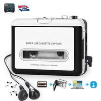Cassette Player, Portable Walkman Cassette Player from Tapes to MP3 Converter Via USB, Audio Music Player Capture Cassette Recorder with Headphone for Laptop PC and Mac