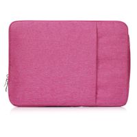 Polyester Fabric Briefcase Protective Handbag for 15-15.4 Inch Notebook, MacBook Air/Pro Model A1398 A1707, 14 inch Lenovo IdeaPad 120S 320 520 720s ThinkPad T480 E480 A475 by elecfan - Hot Pink
