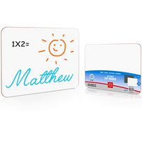 Dry Erase White Board 9"X12" Wipe Off Lap Board (Blank Dry Erase Board)