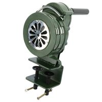 Homend Clamp Mount Handheld Air Raid Siren, 110db Hand Loud Crank Operated Air Raid Siren Home Self Protection Security Alarm Siren Aluminum Alloy Crank (110DB Clamp Mount)