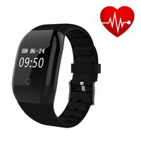 Mini Kitty Heart Rate Activity Fitness Tracker 608HR IP67 Waterproof Sports Wristband Pedometer Sleep Monitor/Call Notification Reminder/Calorie Counter for Android iOS Smartphone(Black)