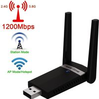 USB Wifi Adapter 1200Mbps USB 3.0 Wireless USB WiFi Adapter 5.8GHz/2.4GHz Dual Band 1200Mbps Wireless Network Adapter Support Window XP/Vista,Window 7/8 /10,Linux2.6,Mac10.11