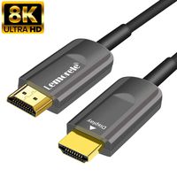 Lemorele 8K Optical HDMI Cable 50ft 8K@120Hz，Fiber Optic HDMI Cable Ultra High Speed 24Gbps Supports 8K RGB4:4:4 3D ARC for Roku TV Box, Xbox One X, PS4,Nintendo Switch (15m/50ft)