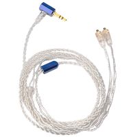 Light Harmonic Detachable Replacement Earphone Cable. MMCX Connection 3.5mm TRS Single-Ended Silver Plated 6N OFC Copper Cable in 1.2m Length.