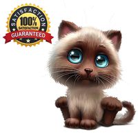 HAHII Cat Stickers for Laptop (7" X 5.9") - Premium Waterproof & Vinyl Cool Lovely Stickers,Cartoon Trendy Decals for iPad MacBook Tablet Car Bumper Skateboard Luggage Window Craft.