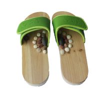 High-grade pebbles massage slippers foot acupoints health shoes couple foot massage magnetic therapy massage home shoes , green , 39