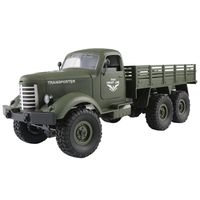 Littleice JJRC Q60 RC Truck 1/16 2.4GH Remote Control 6WD Tracked Off-Road Military Truck Car RTR Toy for Kids (Green)