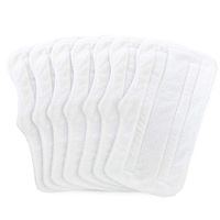 Fushing 7Pcs Steam Mop Pads, Washable Microfiber Cleaning Steamer Mop Replacement Pads for Shark Light and Easy Steam Mop Steam Cleaners S3101 S3101n2 S3250 S3251 SK460 SK410 SK435CO SK140 SK141,White