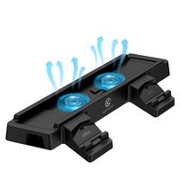 GameSir Vertical Stand with Cooling Fan for PS4 Pro/Slim with Controller Charging Ports, 2 Cooling Fan and 2 USB Ports for Console Dualshock 4 Controller