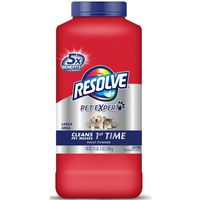 Resolve Pet Carpet Cleaner Powder, 18 oz Bottle, For Dirt Stain & Odor Removal