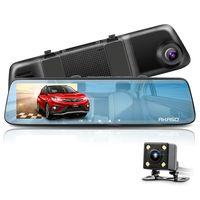 AKASO Dash Cam with Backup Camera, 5" FHD 1080P Touchscreen Front and Rear Dual Dash Camera for Cars, Driving Loop Recorder Waterproof G-Sensor, Night Vision, Motion Detection Reversing Camera(DL2)