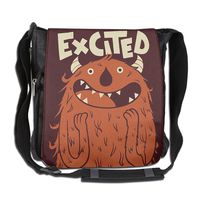 HUE FIUB Classic Excited Monster Messenger Bag Shoulder Bag Outdoor Sports Crossbody Bag Side Bag For Men Women