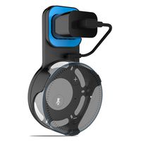 F-Security Outlet Wall Mount Hanger Stand for Echo Dot 2nd Generation,Saving Space of Kitchen/Living Room/Study / Bedroom Without Messy Wires and Screws - Black