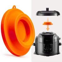 Goldlion Lid Stand Silicone Lid Holder Accessories Compatible with Ninja Foodi Pressure Cooker and Air Fryer 5 Qt, 6.5 Qt and 8 Quart, Orange