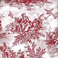 Barn Red/Burgundy French Toile Gift Wrapping Tissue Paper for Art DIY Crafts in Bulk # 0519 - Bulk Pack 240 Sheets Size 20" x 30"