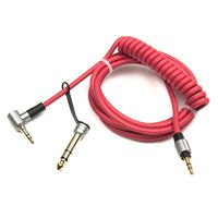 Inovat Replacement Red Aux Auxiliary Pro and Detox Edition Cable Wire Cord for Monster Solo Beats Studio Headphones by Dr Dre Solo Studio Solohd Headphones Cable
