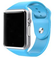 Smart Watch Blue Resin Band Bluetooth GSM for Android Phone w/Camera, Use as Phone, Pedometer, Sleep Monitor