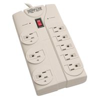 Tripp Lite 8 Outlet Surge Protector Power Strip, 8ft Cord Right Angle Plug, Lifetime Insurance & $75K Insurance (TLP808)
