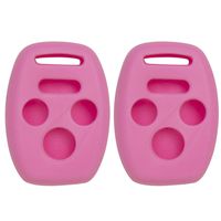 Keyless2Go Silicone Cover Protective Case for 4 Button Remote Keys KR55WK49308 MLBHLIK-1T OUCG8D-380H-A - Pink (2 Pack)