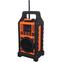 Sylvania SP303-Orange Heavy Duty Rugged Bluetooth Portable Speaker with FM Radio, USB/SD Reader and Charging (Orange)