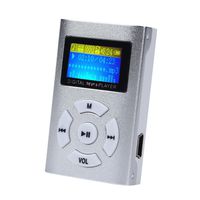 LtrottedJ USB Mini MP3 Player LCD Screen Support 32GB Micro SD TF Card Silver