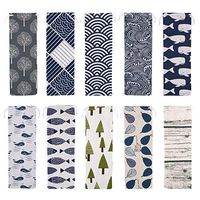 10 Pieces Cotton linen Straw Carrying Case, Travel Bag for Stainless Steel Straws, Glass Straws, Silicone Straws, Bamboo Straws, Cutlery, Cleaning Brush, Safety and Reusable Straw Case