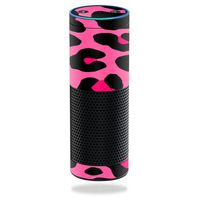 MightySkins Skin Compatible with Amazon Echo - Pink Leopard | Protective, Durable, and Unique Vinyl Decal wrap Cover | Easy to Apply, Remove, and Change Styles | Made in The USA