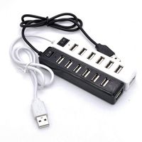 weepo Multi-Function 7-Ports USB Hubs Splitter Adapter HUB with Switch on/Off, 1 Pc