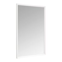 AmazonBasics Rectangular Wall Mirror 24" x 36" - Peaked Trim, White