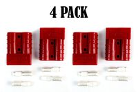 8 Gauge Power Ground Quick Disconnect Battery Trailer Jumper Red SB50 - 4 PCS
