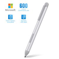 MoKo Surface Go Stylus Pen, Microsoft Surface Go Digital Active Pencil Supporting 600hrs Playing Time and 240 Days Standby with 1024 Levels of Pressure Points Tilt Sensitivity - Silver