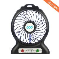 Portable USB Fan Battery Operated Fan with Flashlight, Quiet and Powerful Rechargeable Desk Fan for Phone Charge, Outdoor, Office, Backpacking (New Black)