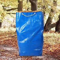 Ternence Flynn Large Capacity Outdoor Garden Garbage Bag Leaf Storage Bag, Reusable Garden Yard Leaves Waste Bags Trash Basket Collapsible Garbage Rubbish Container Easily Store (Blue)