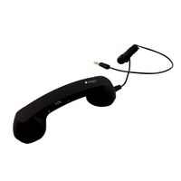 SANOXY Old School Phone Retro Handset (3.5mm) Mic Retro POP Cell Phone Handset for Mac iPhone Ipad,Nokia Gift Item (Black)