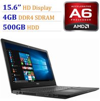 2018 Newest Premium Dell Inspiron 15.6-inch HD Display Laptop PC, 7th Gen AMD A6-9220 2.5GHz Processor, 4GB DDR4, 500GB HDD, WiFi, HDMI, Webcam, MaxxAudio, Bluetooth, DVD-RW, Windows 10-Black