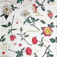 English Rose Floral Tissue Paper # 289 / Gift Paper - 10 Large Sheets 20" x 30"