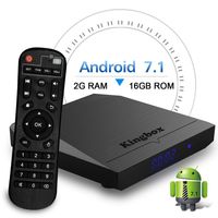 Kingbox Android TV Box, K3 Android 7.1 Box with Amlogic S912 Octa-Core 64 Bits 2GB/16GB Support Dual WiFi 2.4+5GHz/BT 4.0/4K/3D/1000M LAN Android Smart TV Box